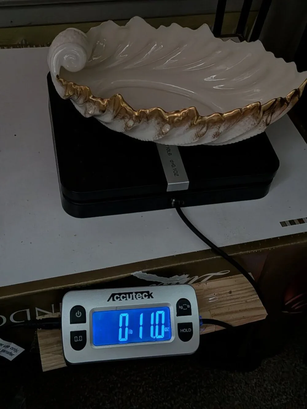 Vintage Lenox 30s 50s Ivory Porcelain Shell Bowl Heavy 24k Gold Trim 9” - Picture 15 of 15